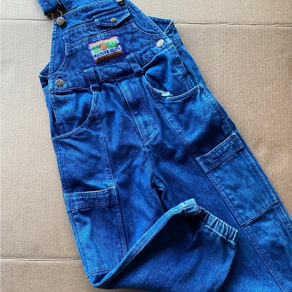 Happy Kids Denim Retro 90s basketball overalls size 5 - Picture 1 of 6